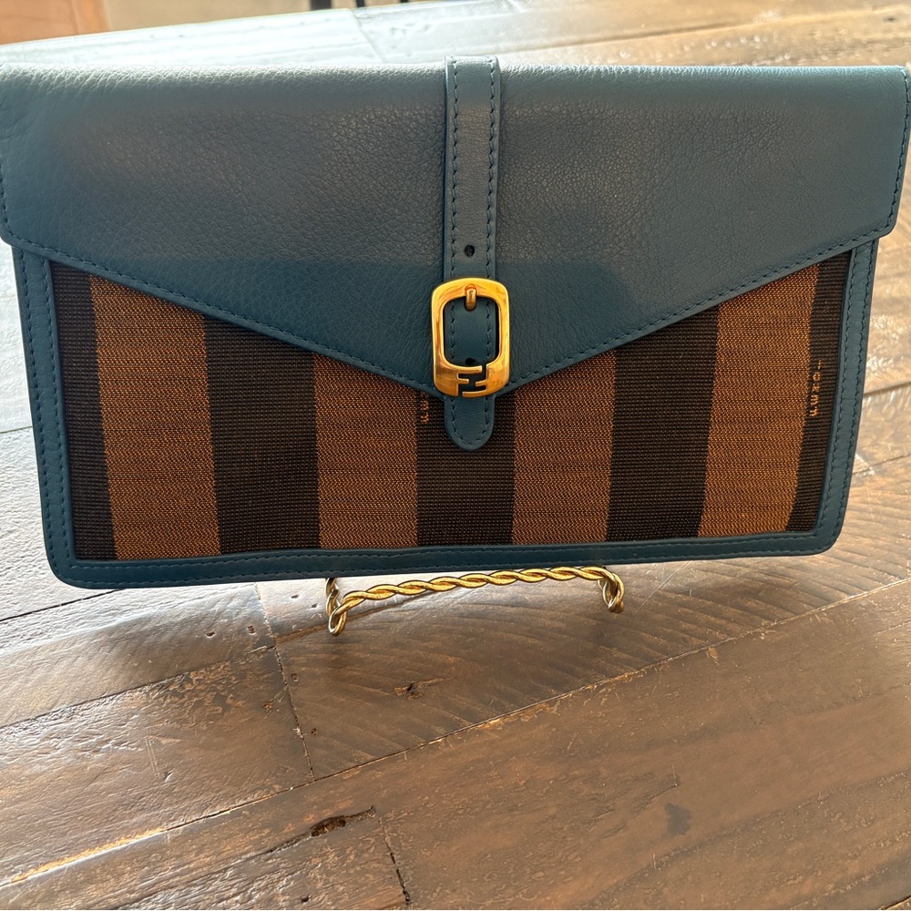 Fendi Blue Clutch